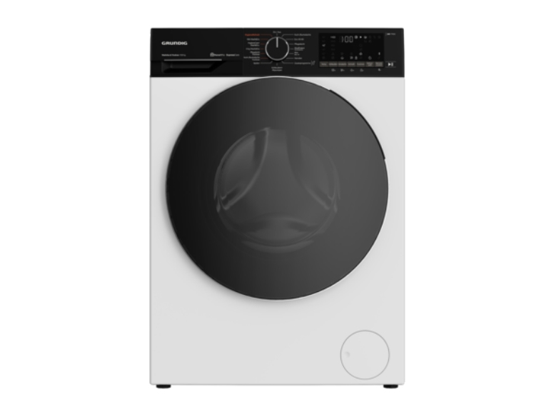 Grundig GD7P510447W, Edestä täytettävä, Vapaasti seisova, Valkoinen, Vasen, Musta, Musta