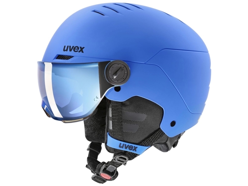 UVEX HELMET ROCKET JR VISOR BLUE MAT (S566263200*) - 54-58