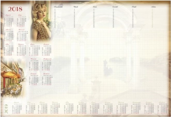 Kalender B3 med remsa, Kvinna (T-2-B3-2) | Papper & Emballage - Kalendrar & Anteckningsböcker - Kalendare | GameStuff