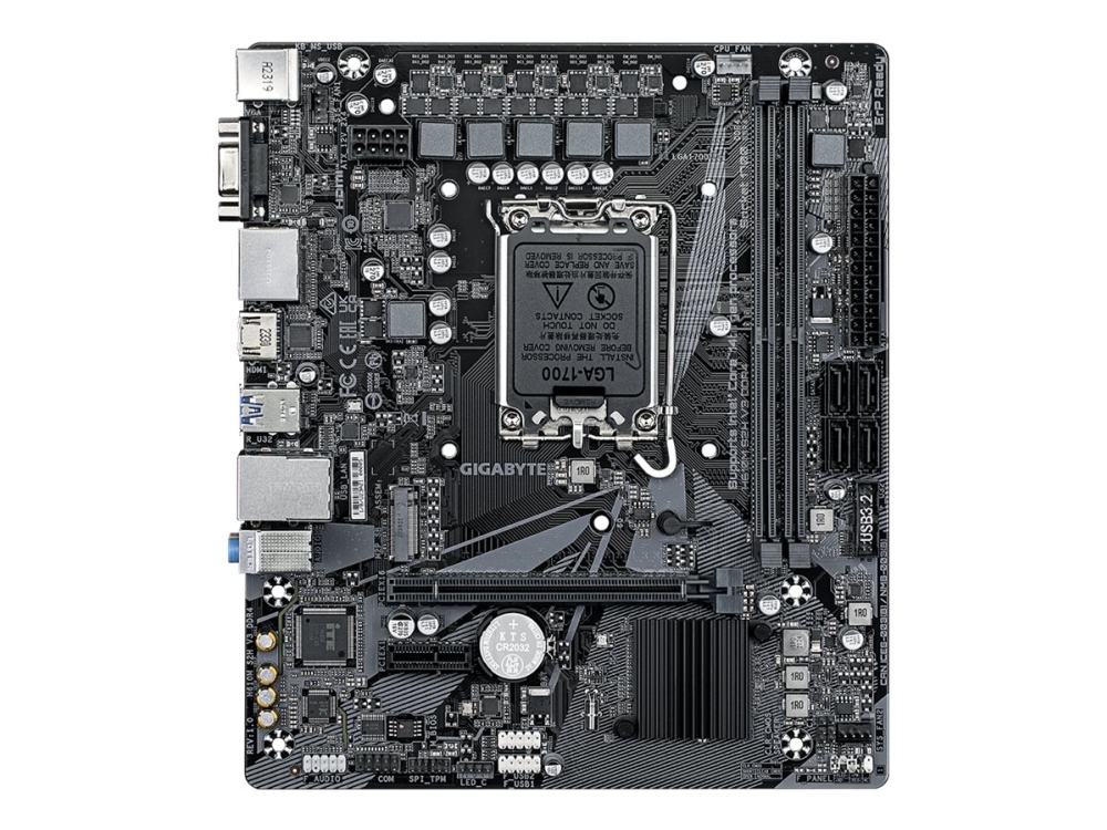 Gigabyte H610M S2H V3 DDR4 - 1.0 - moderkort - micro ATX - LGA1700-uttag - H610 Chipuppsättning - USB 3.2 Gen 1 - Gigabit LAN - inbyggda grafiken (CPU krävs) - HD-ljud (8 kanaler) | Datorkomponenter - Moderkort - Alla Moderkort | GameStuff