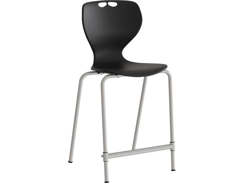 Stol Tarris Junior High, sort sæde med sort stel
