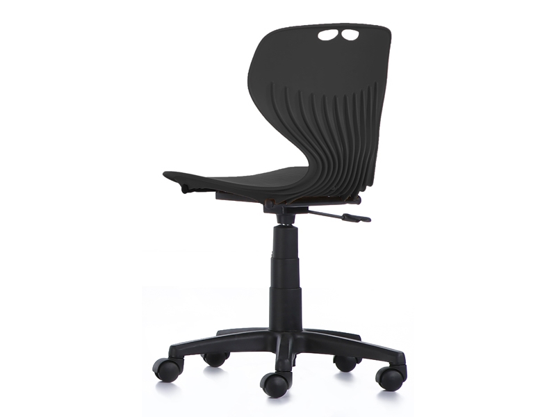 Stol Tarris, hvidt sæde med sort hjulkryds