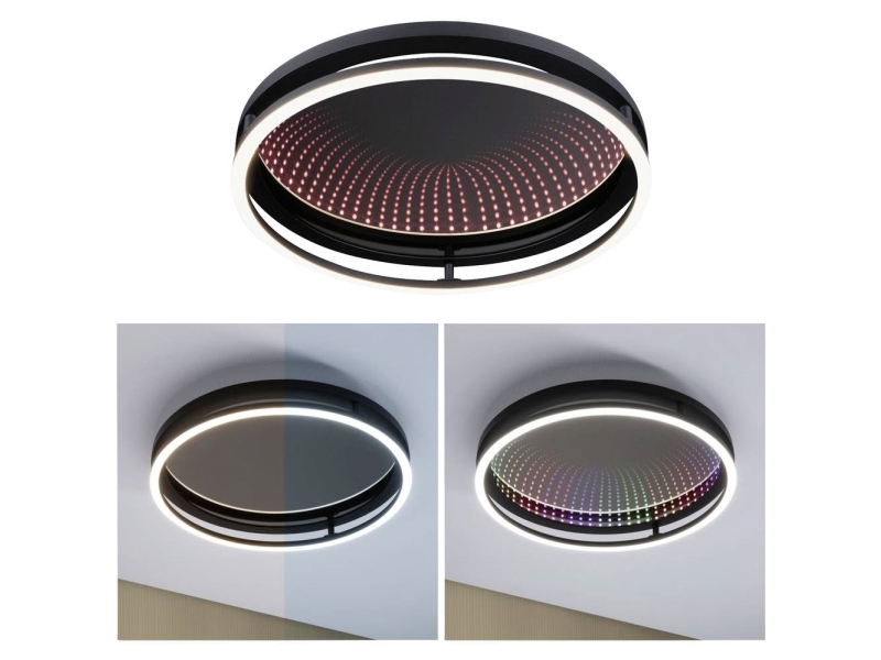 Paulmann 71056 Spaceglow Led Loftslampe Led Rgb 34.5 W Sort Mat