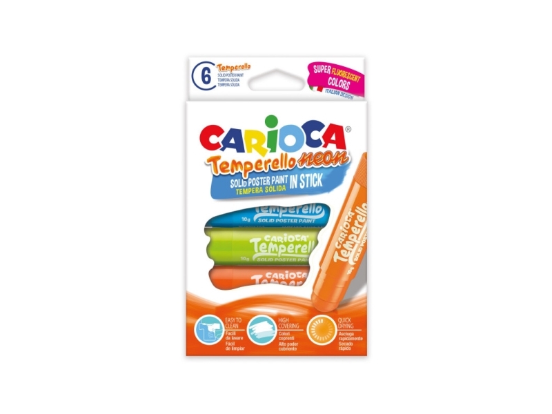 Carioca 42675, Multi, Solid, Låda av kartong, 6 styck | Hobby - Färg vattenbaserad - Färg på tåget | GameStuff