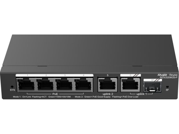 Reyee 4-Port-Poe-Switch Rg-Es206gs-P