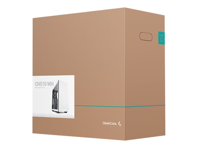 Deepcool Ch510, Midi Tower, Pc, Weiß, Atx, Eatx, Micro Atx, Mini-Atx, Abs, Spcc, Gehärtetes Glas, 17,5 Cm