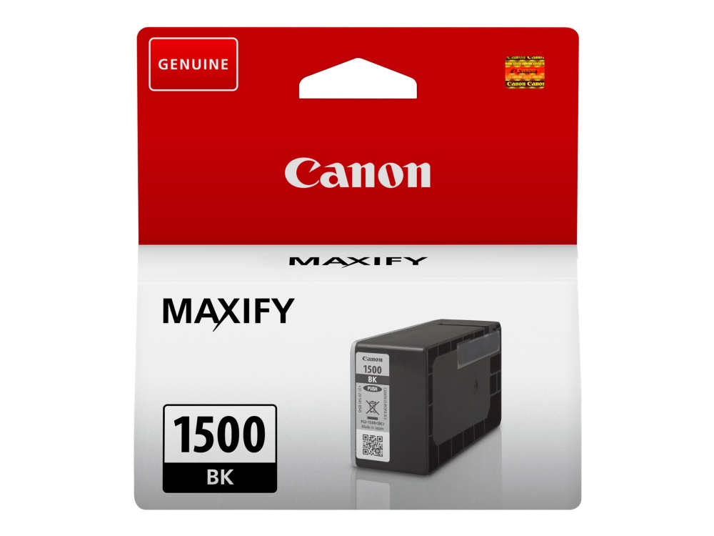 Canon Pgi-1500 Bk - 12.4 Ml - Sort - Original - Blækbeholder - For Maxify Mb2050, Mb2150, Mb2155, Mb2350, Mb2750, Mb2755
