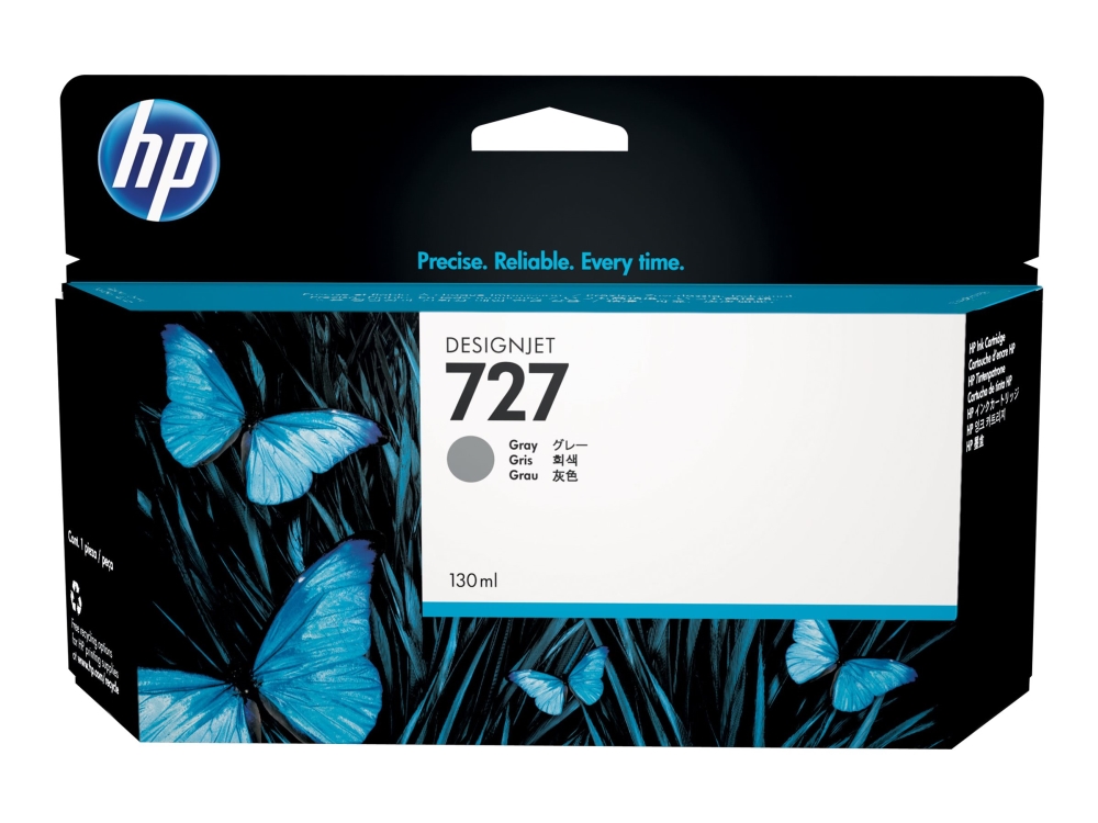 Blækpatron Hp 727 B3p24a, Inkjet, 130 Ml, Grå