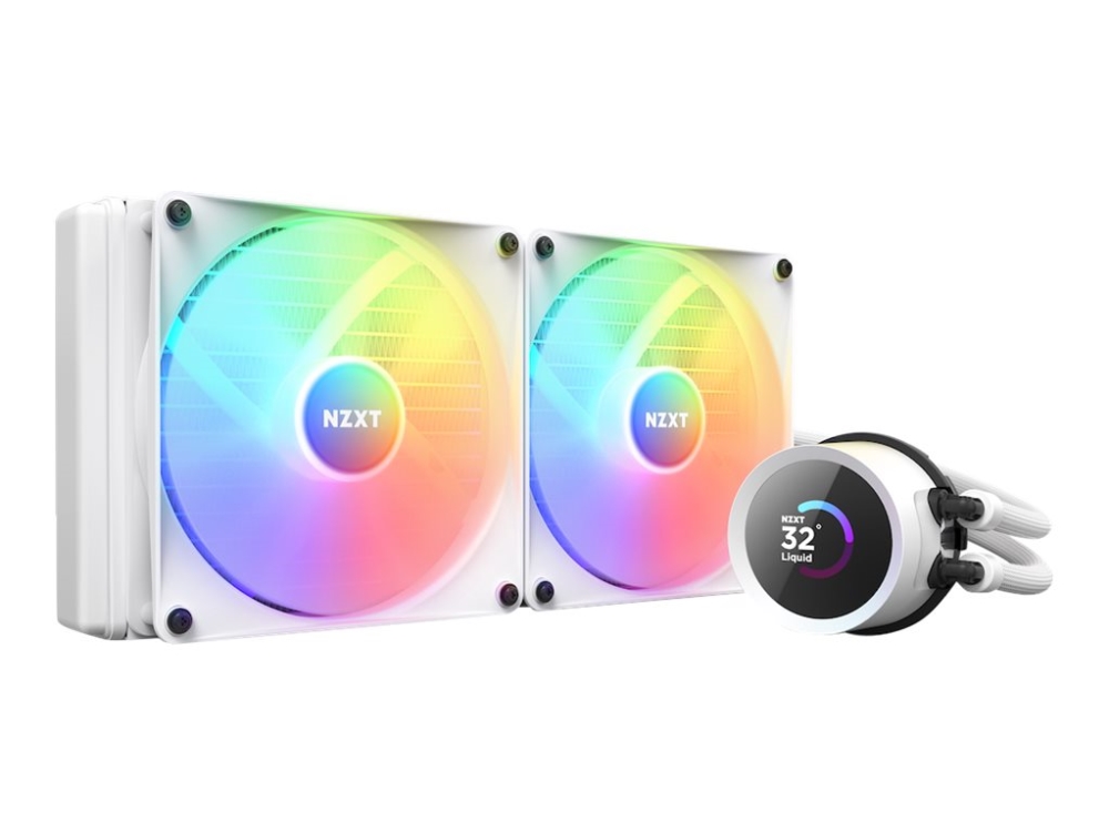 Nzxt Kraken 280 Rgb - Processors Flydende Kølesystem - (For: Lga115x Socket, Lga1200, Lga1700, Am4, Am5, Strx4, Tr4) - Kobber - 140 Mm - Hvidmatteret