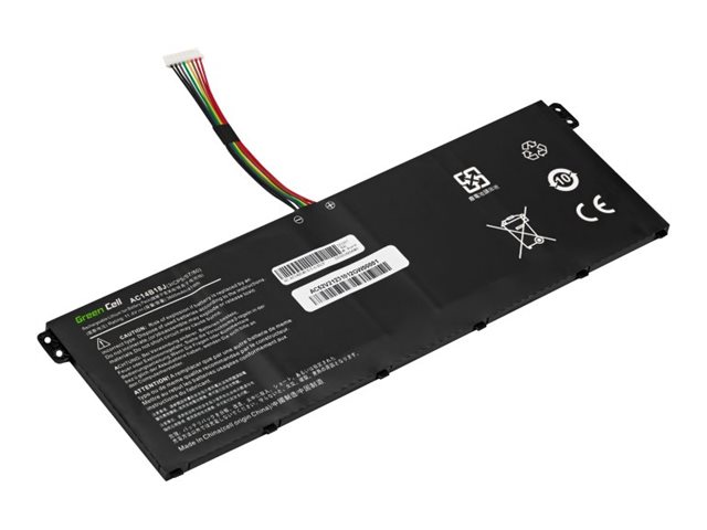Green Cell - Batteri Til Bærbar Computer (Svarende Til: Acer Ac14b13j, Acer Ac14b18j) - Litium-Polymer - 3-Cellet - 3600 Mah - Sort