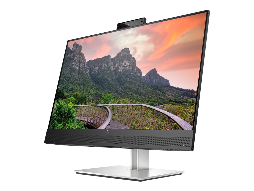 Hp E27m G4 Conferencing Monitor - E-Series - Led-Skjerm - 27" - 2560 X 1440 Qhd @ 75 Hz - Ips - 300 Cd/M² - 1000:1 - 5 Ms - Hdmi, Displayport, Usb-C - Høyttalere - Sølv (Stativ), Svart Hode - For Elite Mobile Thin Client Mt645 G7  Fortis 11 G9  Pro