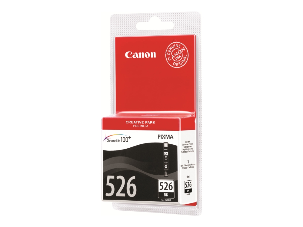 Canon Cli-526Bk - Sort - Original - Boble Med Sikkerhed - Blækbeholder - For Pixma Ip4950, Ix6550, Mg5350, Mg6150, Mg6250, Mg8150, Mg8250, Mx715, Mx8