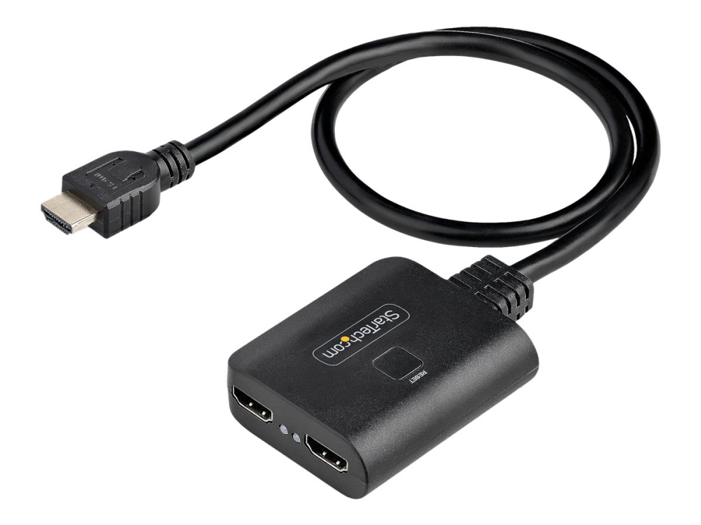 Startech.Com 2-Port Hdmi Splitter, 4K 60Hz Hdmi 2.0 Video, 4K Hdmi Splitter 1 In 2 Out, 1X2 Hdmi Display/Output Splitter, Hdr/Hdcp - 20In (50Cm) Buil