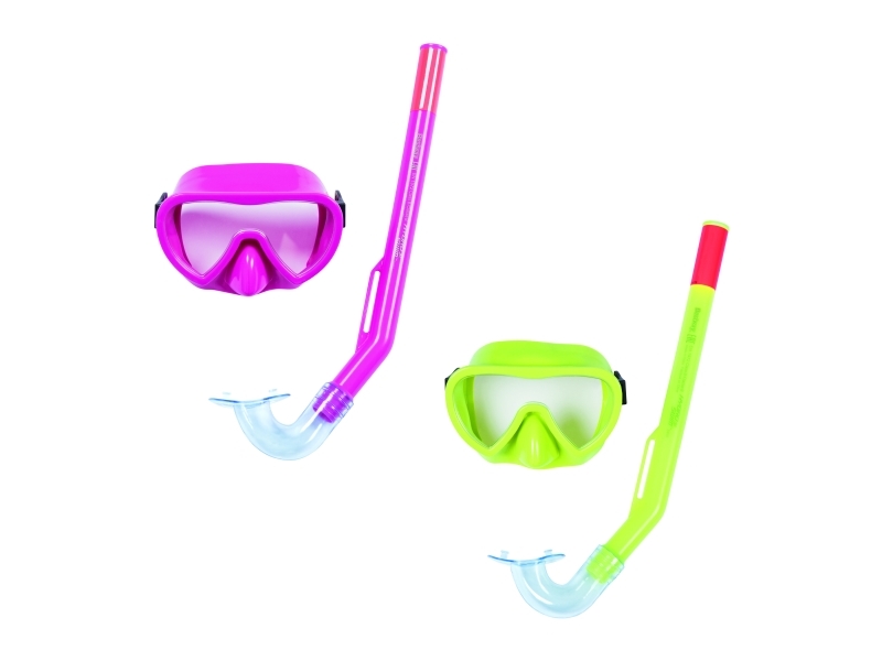 Bestway 24036, Barn, Halv ansigtsmaske, Polykarbonat, Grøn, Lyserød, 3 År, 143 g