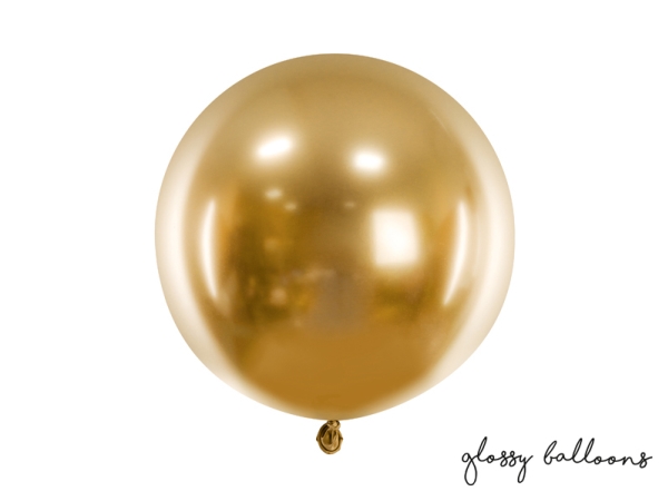 Partydeco Glänzend Runder Ballon 60Cm, Gold Einheitsgröße