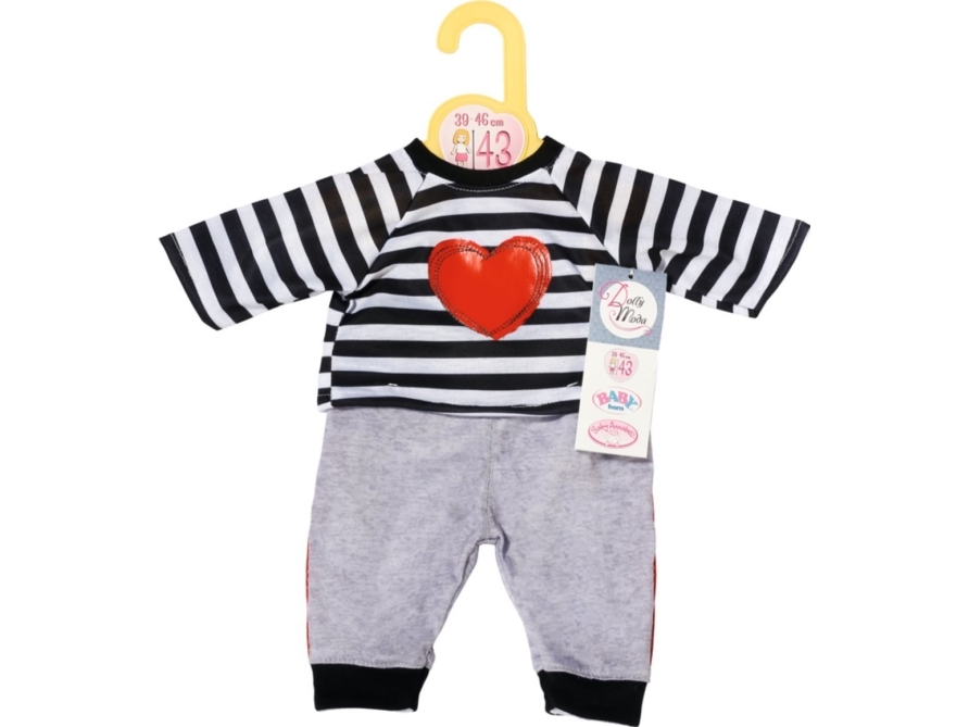Zapf Outfit Dolly Striped Sportswear Fashion For Baby Born Doll