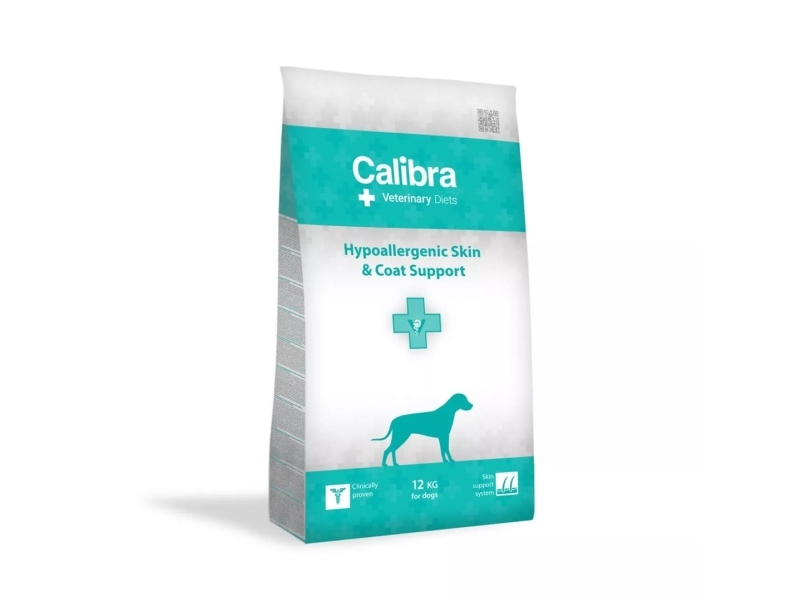 Calibra Veterinary Diets Dog Hypoallergenic Skin&Ampcoat Support - Trockenfutter Für Hunde - 12Kg