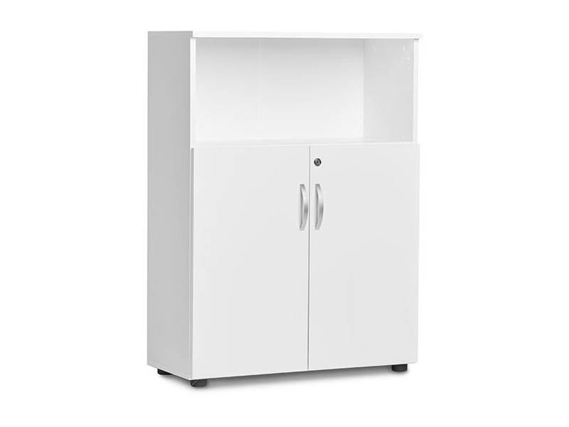 Büroschrank Ekoflex 800X1090 Mm Weiß Mit Niedrigen Türen