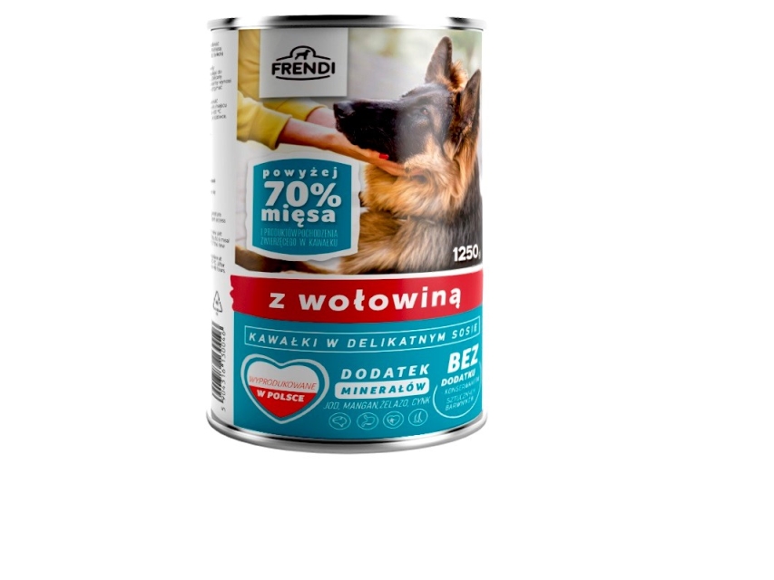 FRENDI with Beef chunks in delicate sauce - koiran märkäruoka - 1250g