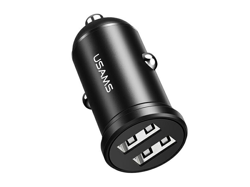 Usams Charger Usams Load. Alone. 2Xusb 2,4A Mini Black/Black Cc114tc01 (Us-Cc114)