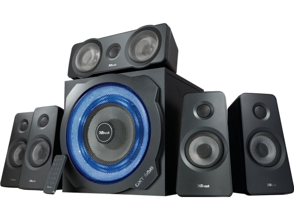 Trust Gxt 658 Tytan 5.1, 5.1 Kanäle, 90 W, Universal, Schwarz, Kabellos, 8 M