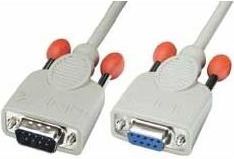 Lindy 0,5M Rs232 Cable, 0,5 M, 9-Pin D-Sub M, 9-Pin D-Sub Fm, Männlich/Weiblich, Grau