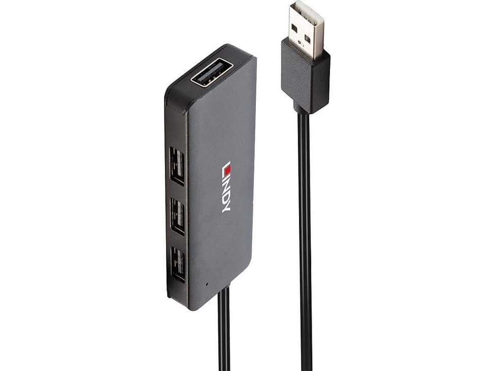 Lindy 42986, Usb 2.0, Usb 2.0, 480 Mbit/S, Schwarz, Kunststoff, Rundkabel