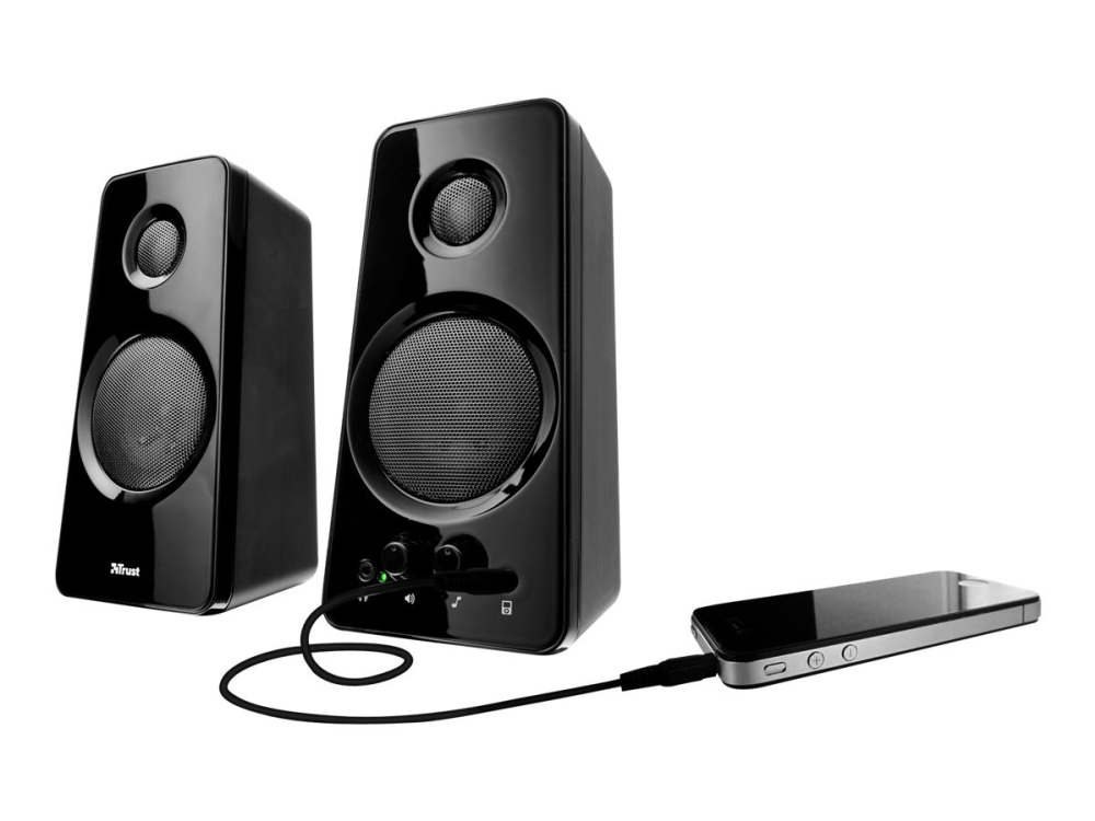 Trust Tytan, 2.0 Kanäle, Kabelgebunden, 18 W, 20 - 20000 Hz, 4 Ohm, Schwarz