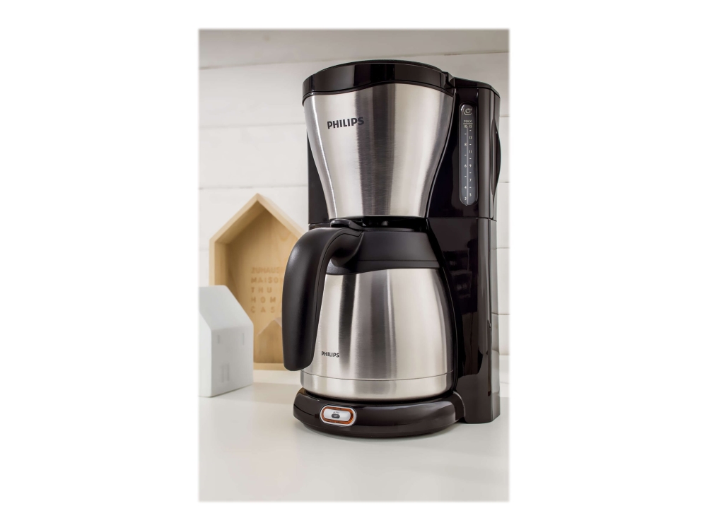 Philips Daily Collection Coffee Maker Hd7546/20 With Black &Ampamp Metal