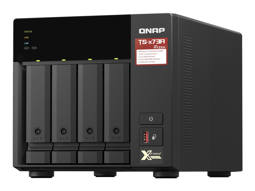 Qnap Ts-473A - Nas-Server - 4 Bays - Sata 6Gb/S - Ram 8 Gb - 2.5 Gigabit Ethernet