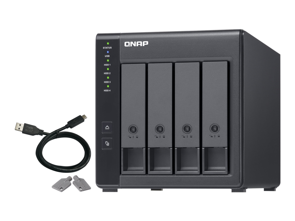 Qnap Tr-004 - Harddisk-Array - 0 Tb - 4 Bays (Sata-300) - Usb 3.2 Gen 1 (Ekstern)