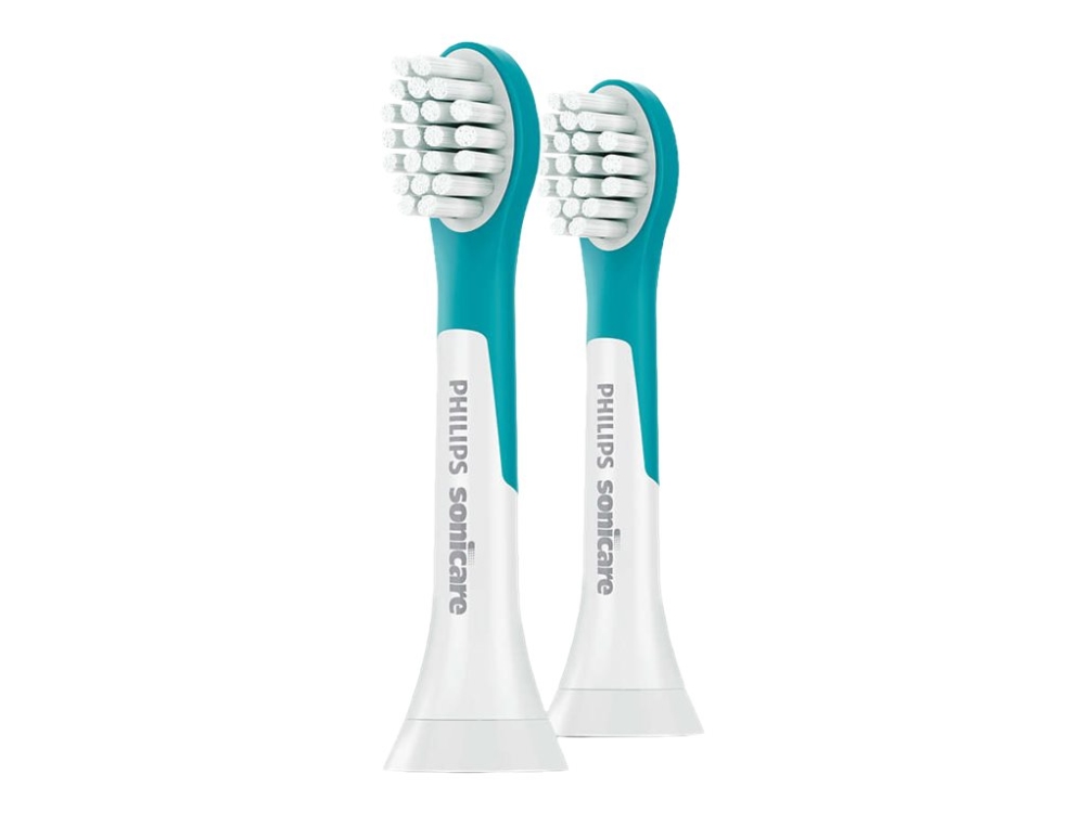 Philips Sonicare For Kids For Kids Hx6032/33 Mini-Bürstenköpfe Für Schallzahnbürste, 2 Stück(E), Schwarz, Weiß, Medium, Gummi