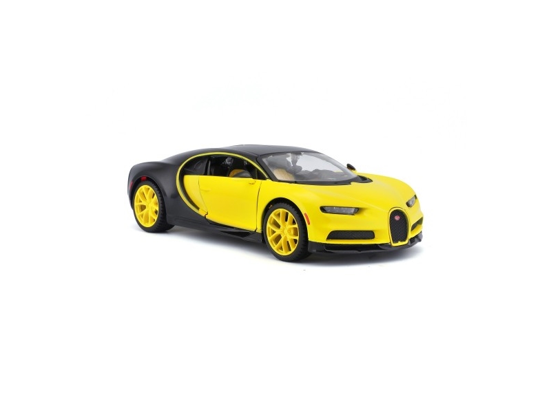 Maisto Composite Model Bugatti Chiron Gul Og Sort 1/24