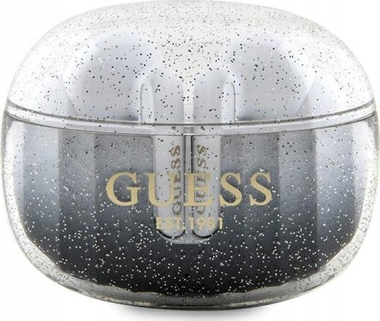 Guess Glitter Gradient Tws Bluetooth-Kopfhörer Mit Ladestation - Schwarz