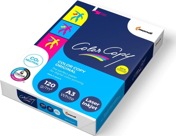 Mondi EA48, Kopiointi, A3 (297x420 mm), 250 arkkia, 120 g/m², GreenRange, ISO 9706, EU Ecolabel, Forest Stewardship Council (FSC)