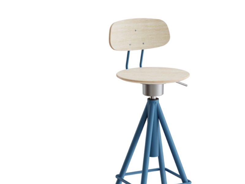 Pall Atlas 2119, med vitpigmenterat eklaminat, blått underrede | Möbler - Stolar & Stolmattor - Tillbehör | GameStuff