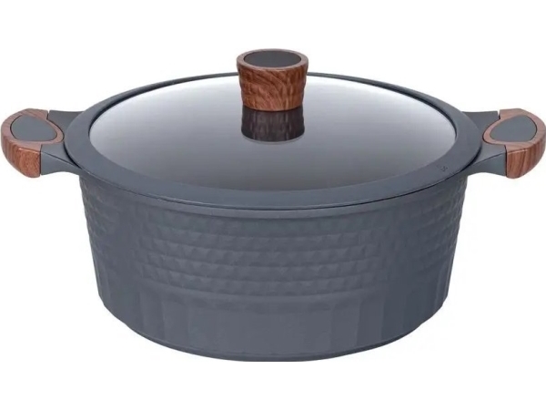 Resto Kitchenware Capella 6.6 L Round Black, Wood