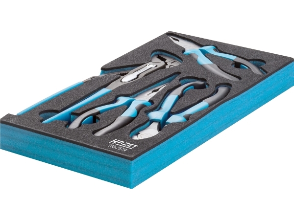 HAZET 163-257/4, Tångset, Svart, Blå | Verktyg & Verkstad - Tänger - Tångsatser | GameStuff