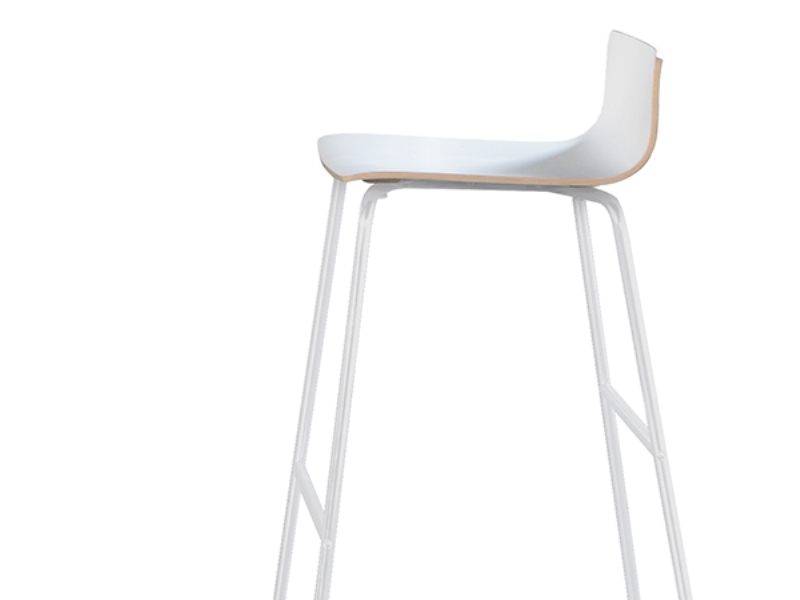 Barpall Cafe VII Vit laminat / Krom | Möbler - Stolar & Stolmattor - Matsalstolar | GameStuff