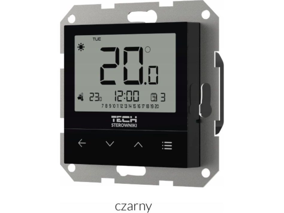 Teknisk trådansluten rumsregulator, tvåläges för ramsystem F-4Z v1 - SVART | Komponenter - Automatiseringsteknik - Temperaturregulator | GameStuff