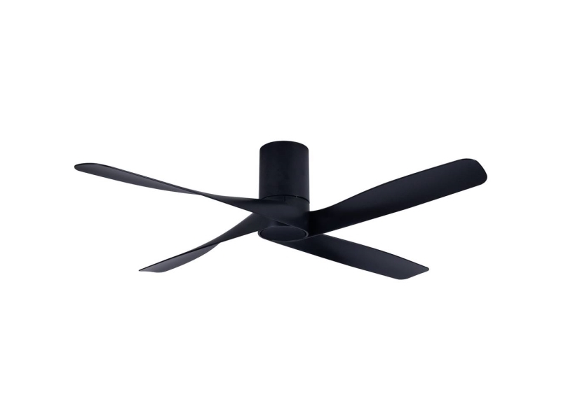 Lucci AIR Riviera Kattotuuletin 35 W (Ø x K) 132 cm x 28 cm Musta kaukosäätimellä varustettuna