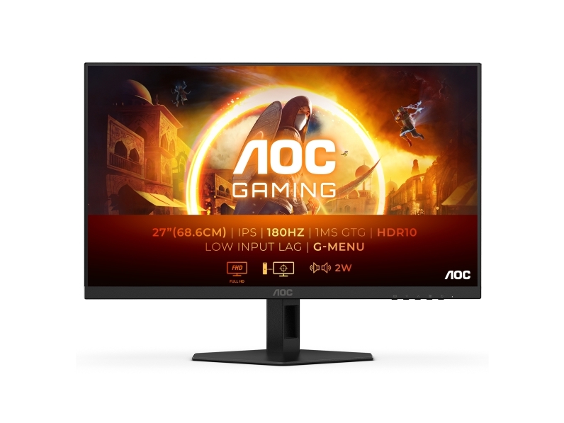 Aoc 27G4xe, 68,6 Cm (27"), 1920 X 1080 Pixel, Full Hd, Lcd, 1 Ms, Schwarz, Grau