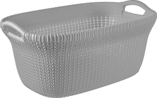 Curver Knit Wäschekorb 40 L Hellgrau