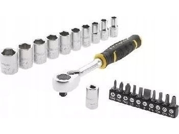 STANLEY topnøglesæt 22 dele 3/8 toppe + bits