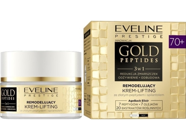 Eveline Gold Peptide 3-In-1 Remodelling Creme-Lifting 70+ Tag &Amp Nacht 50Ml