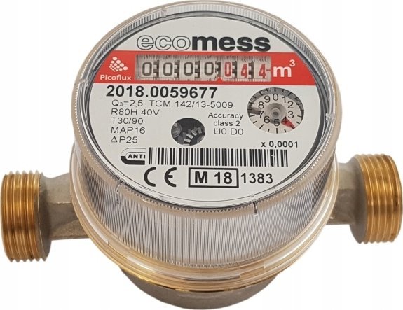 Ecomess Water Meter Picoflux 1/2 Cw 2,5M3/H