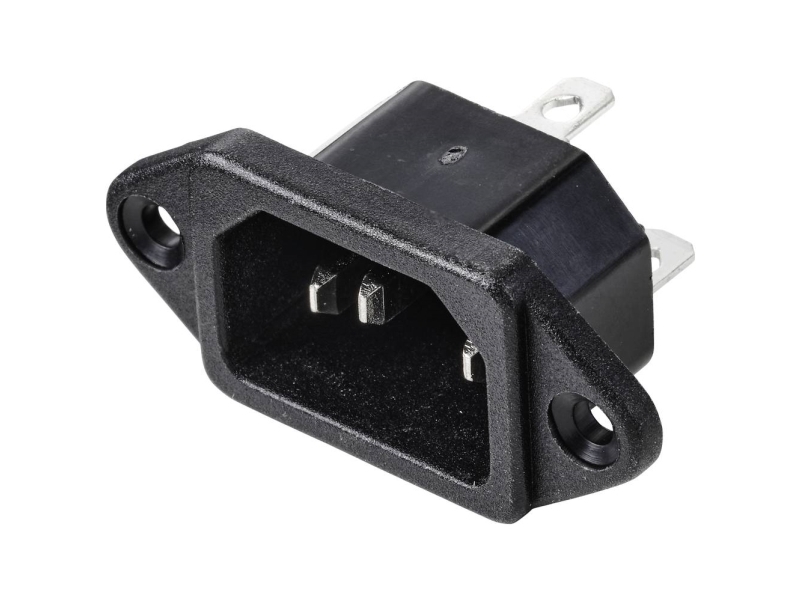 Tru Components Tc-10088412 Iec-Stik C14 Flangestik Samlet Poltal: 3 10 A Sort 1 Stk