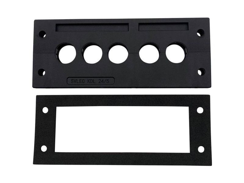 Tru Components Tc-Kdl 24/5 Kabelindføringsliste Klemme-Diameter (Max.): 16 Mm Pa Sort 1 Stk