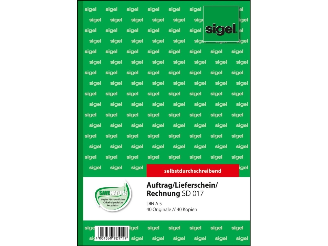 Sigel Sd017, Grün, A5, 80 Blätter