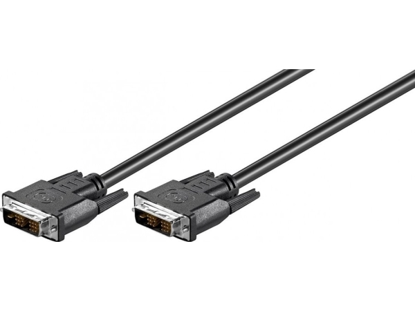 Wentronic Goobay Dvi-D Fullhd Kabel Single Link, Schwarz, 2 M - Dvi-D-Stecker Single-Link (18+1-Pin) > Dvi-D-Stecker Single-Link (18+1-Pin) (50850)